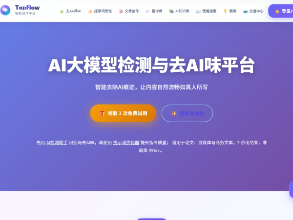 Topflow AI检测助手