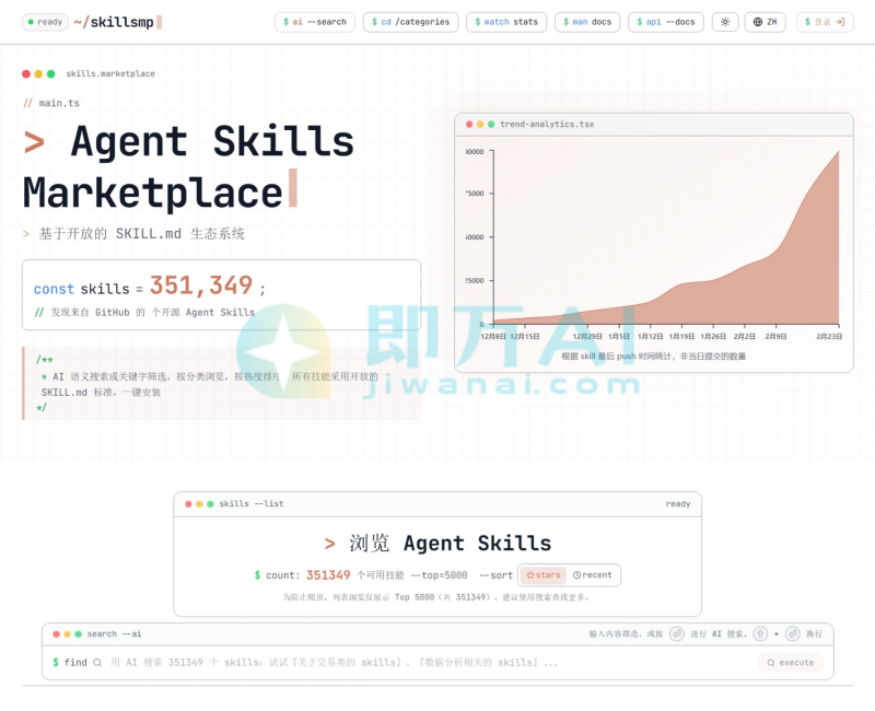 Agent Skills Marketplace（SkillsMP）